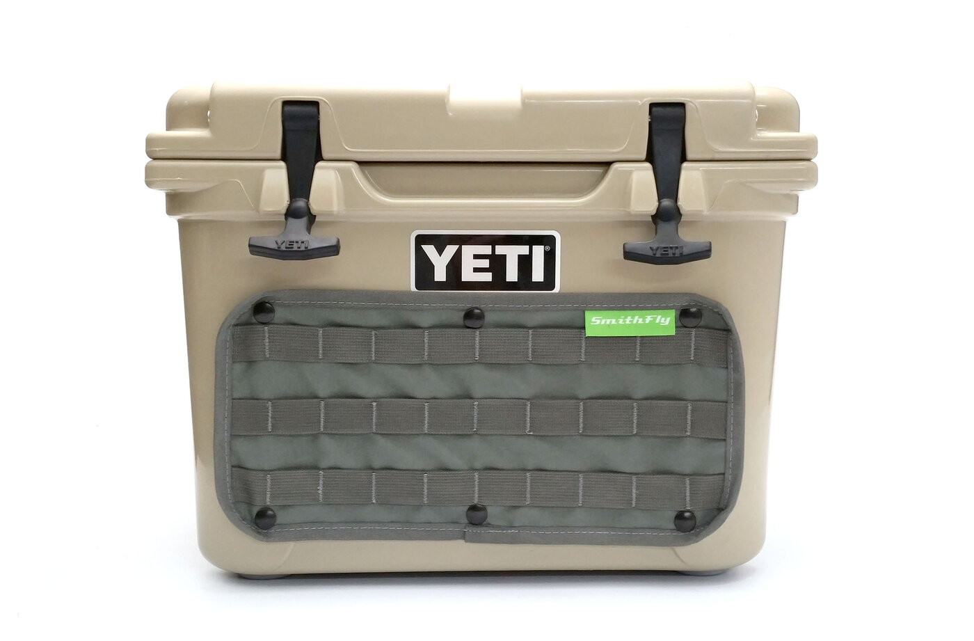 A SmithFly Cooler Kilt attached to a YETI cooler